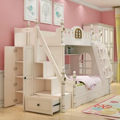 American design white childrens bed 1.2 m bed bunk bed girl childrens furniture bed