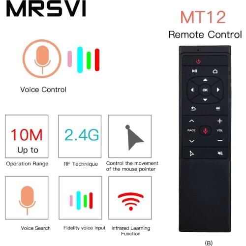 2.4G Wireless Remote Contro Air mouse with IR Learning voice input Gyro function For Android TV Box PPTV Home theatre projector
