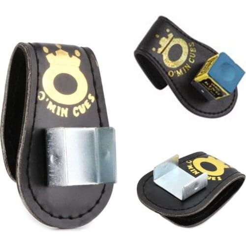 Pool Billiards Snooker Accessories Leather Magnetic Belt Clip Chalk Holder Accessory Drop Ship
