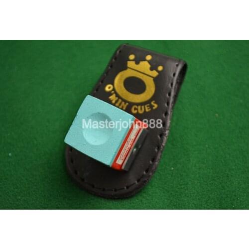 Pool Billiards Snooker Leather Magnetic Belt Clip Chalk Holder Chalk Case Free Shipping Wholesales