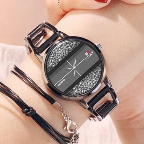 SOXY Gold Watch Women luxury Fashion Bracelet Quartz watches Ladies Elegant Wrist Watch Girl Clock Relogio Feminino montre femme