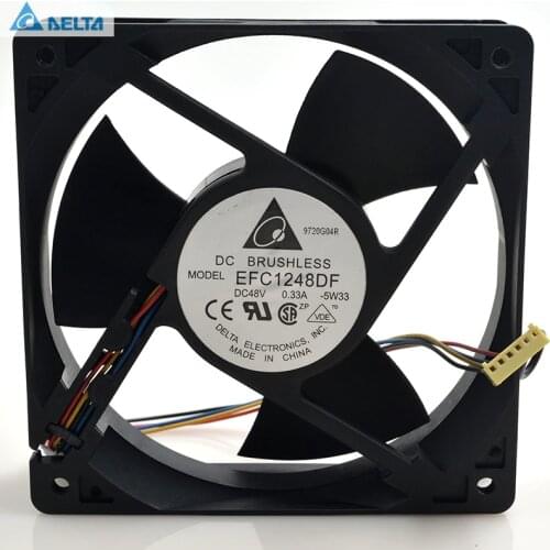 For delta EFC1248DF 120*120*32mm 12032 12cm 48V 0.33A 4Wire for P/N:32030010 Inverter Cooling Fan
