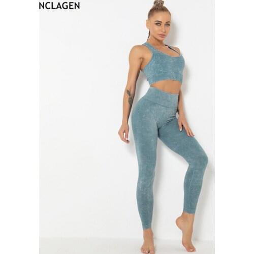 2Pcs Yoga Fitness Suit Seamless Bra Pants High Elastic Women Sportwear Leggings And Top Running Set Gym Clothing Sport Outfit