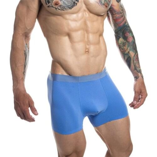 Soft Boxershorts Men Stripe Breathable Comfortable Underwear Man Boxers Elastic Shorts Underpants Male Boxer Panties