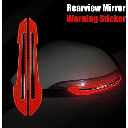 Car Bumper Reflective Warning Strip Stickers Car Mirror Wheel Rim Eyebrow Warn Light Reflector Protective Sticker Scratch Paster