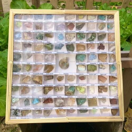 Natural crystal crushed stone crystal original stone mark large polished collection set for gift