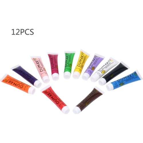 New Fashion 12 Colors 3D Nail Art Paint Tube Draw Painting Acrylic Nail Punta Del Art Nail Polish 10ml