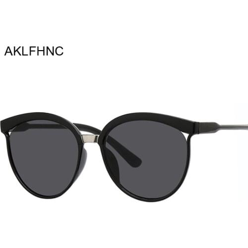 Sexy Black Cat Eye Sunglasses Women Shades Famous Brand Luxury New Designer Trendy Sun Glasses Female Small White Points UV400