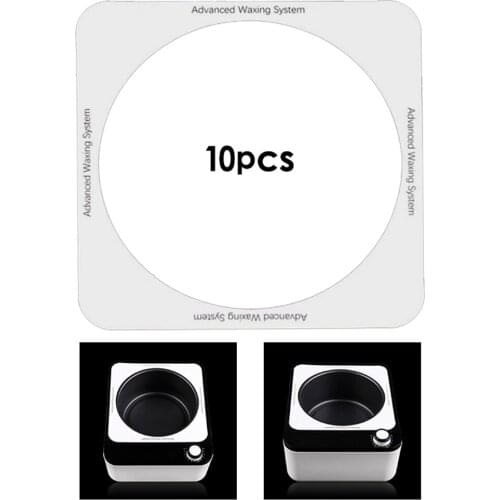 10 Pieces Disposable Square Wax Heater Pot Warmer Protective Collar Paper Rings for Wax Can Bikini Waxing Prevent Spills