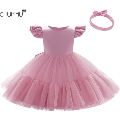 Baby Girl Dress Baptismal Dress for Infant 1st Birthday Baby Dress Flower Embroidery Princess First Communion Baby Girl Dress