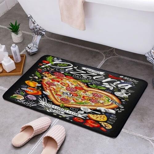 Food restaurant cafe chalk 3D Print Doormats Rectangle Non-Slip DoorMat Bedroom Kitchen Entrance Print Door rugs Dropshipping