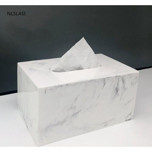 Simple Resin Tissue Box Home Decor Tissue Box Table Accessories Home Napkins Holder Tissue Boxes Remote Control Storage Box