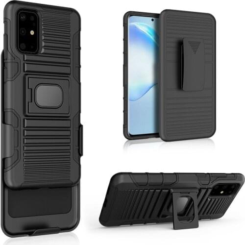 Shockproof impact heavy duty belt clip holster kickstand mobile phone case for samsung s21 s30 plus s30 ultra