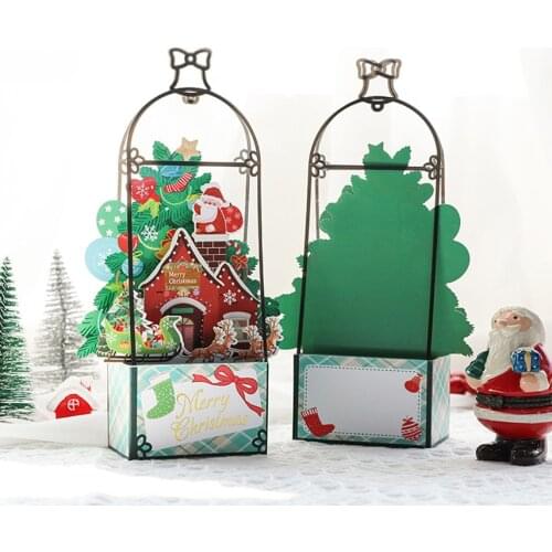 Christmas Pop UP Santa 3D Greeting Card New Year Greeting Card Party Invitations Gifts Business Card Postcard