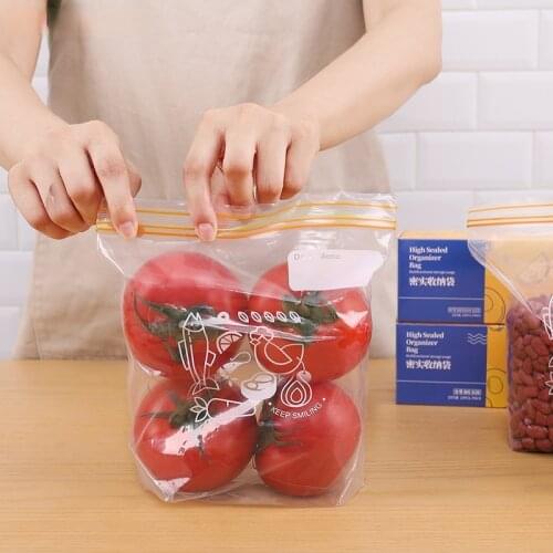 Self sealing food storage bag extraction type food preservation bag PE environmental protection food double rib sealed bag