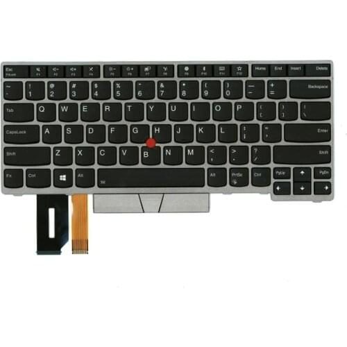 Silver US English Backlit Keyboard for Lenovo Thinkpad E480 E490 T480S L480 L380 Yoga T490 T495 L390 Yoga L490 P43s 01YN340