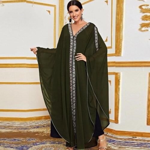 Chiffon African Long Dress Women Hooded Beading Boubou Summer New Fashion Embroidery Streetwear Bazin African Maxi Dress Vestido