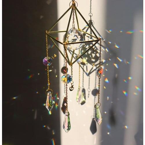 Sunburst Sun Catchers Moon&sun Cloud Prism Crystal Decor Celestial Gift Car Charm Sunburst Dec For Garden Outdoor Home
