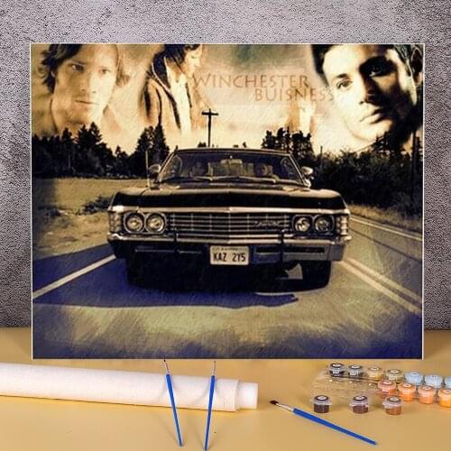 Supernatural DIY Paint By Numbers Package Oil Paints 50*70 Painting On Canvas Handmade For Handiwork
