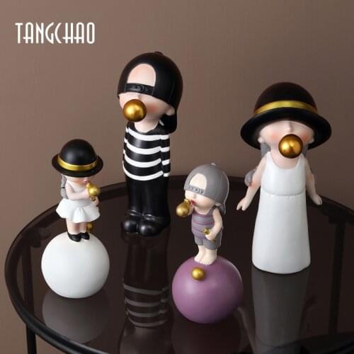 TANGCHAO Home Decoration Bubble Girl Modern Creativity Accessories Room Decor Figurines For Interior Gift For Girlfriend Wife