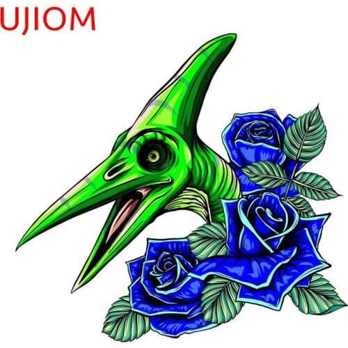 UJIOM Dinosaurus Pterodactyl Head Wall Stickers Home Office Bedroom Decor Waterproof Decorative Decals Kitchen Toilet Sticker