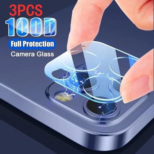 3Pcs Camera Tempered Glass For iPhone 12 11 Pro Xs Max Lens Screen Protector On The For iPhone X XR 12 Mini 6 7 Protective Film