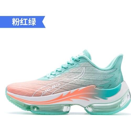 ONEMIX 2021 High Quality Running Shoes for Men Air Cushion Athletic Breathable Damping Fitness Shoe Outdoor Women Casual Trainer