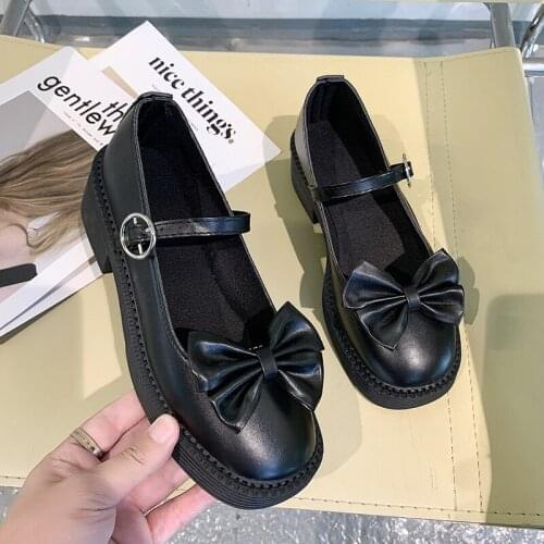 2021 New Black High Heels Shoes Women Pumps Fashion Patent Leather Platform Shoes Woman Round Toe Mary Jane Shoes Mujer