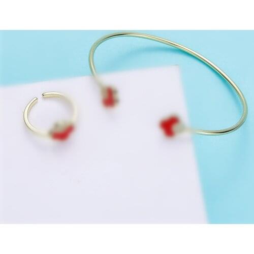 Fashion jewelry set gold color bangle ring for women brida jewelry set gold color jewelry set