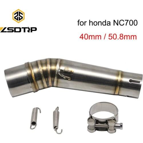 ZSDTRP For Honda NC700 NC700S NC700X NC750 NC750X Motorcycle Exhaust Modified Escape Moto Muffler Middle Link Pipe Slip on