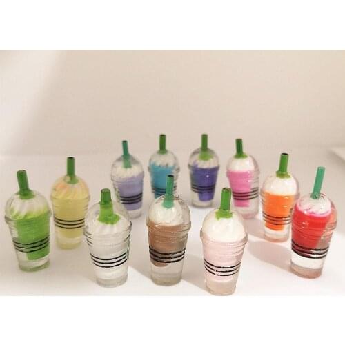 10PCS Slime Charms Mini Ice Cream Cup Resin Plasticine Slime Accessories Beads Making Supplies For DIY Scrapbooking Crafts