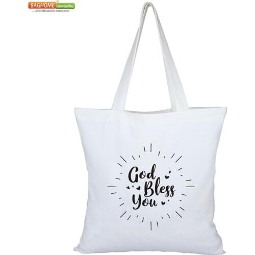 100PCS/Lot long handle eco friendly Natural color reusable grocery bags 8 oz cotton canvas bags custom printing logo