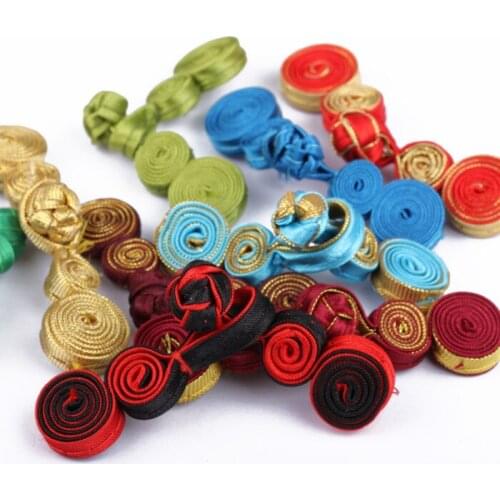 100pcs Handmade Retro buckle Chinese Frog Closures Buttons Knot Fastener for Cheongsam Tang Suit Traditional Handcraft Decor But