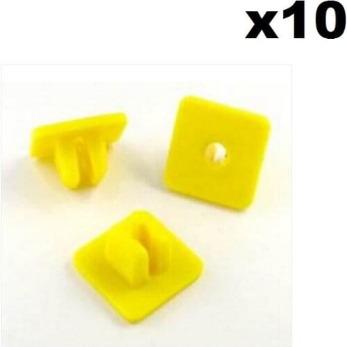 10x Wheel Arch Lining Screw Grommet for Honda, 5mm, Yellow, Equiv to 90676SA7003