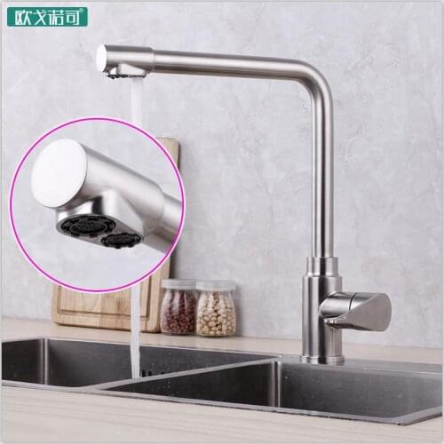 3 in 1 water drinking kitchen faucet 2 water holes outlet hot and cold water kitchen mixer