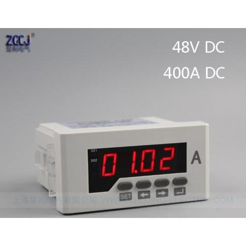 48V DC supply single phase 400A ampere meter with CT digital current meter DC 0-400A current instrument in stock