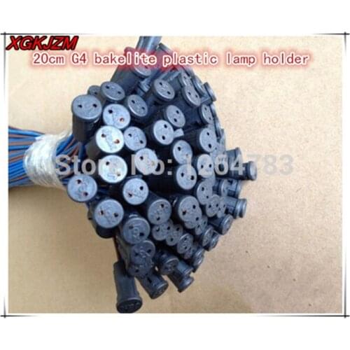 50pcs / lot High quality 20CM Crystal lamp holder lamp holder socket G4 led / G4 / G4 bulb plug / G4 bakelite lamp holder