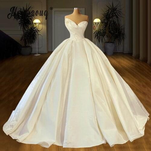 Princess ball Gown Wedding Dress White Sweetheart A line Pleated Women Prom Dress Wedding Gowns For Brides Pageant De Soiree