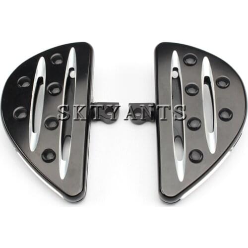 CNC Aluminum Billet Rear Passenger Floorboards Foot Pegs Rest For Harley Sportster Fatboy Dyna Softail Touring Street Road Glide