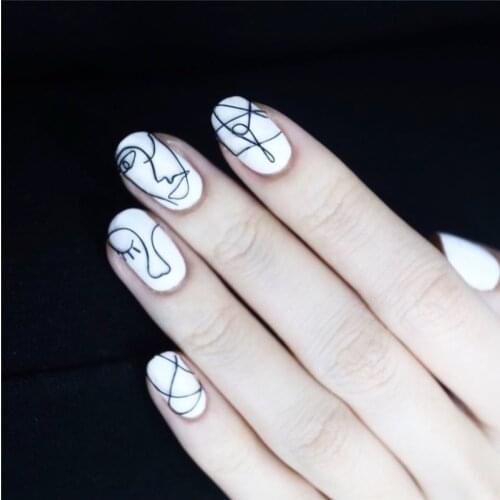 Designed Full Wraps Shiny Nail Art Sticker Decals Multicolor Nail Stickers Strips DIY Salon Manicure Drop Ship D02