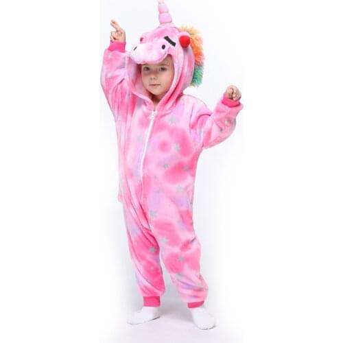 Kids Kigurumis Animal Pegasus Baby Clothes Boys Girls Unicorn Toddler Onesie Romper Child Carnival Clothing Onepiece Costume