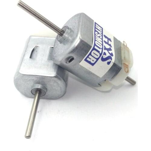 2pcs DC1.5V-12V Mini Electric Motor Double Shaft Length 9mm 19mm Motors 12 Volt 6 V 5400rpm High Speed 130 Moter Reversed DIY