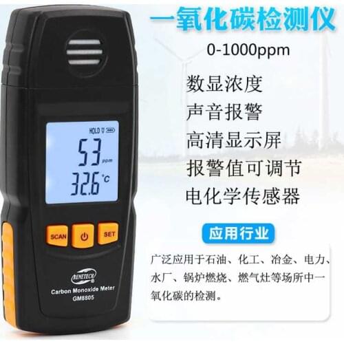 Hong Kong standard GM8805 carbon monoxide detector alarm gas CO toxic and harmful gas leak detector