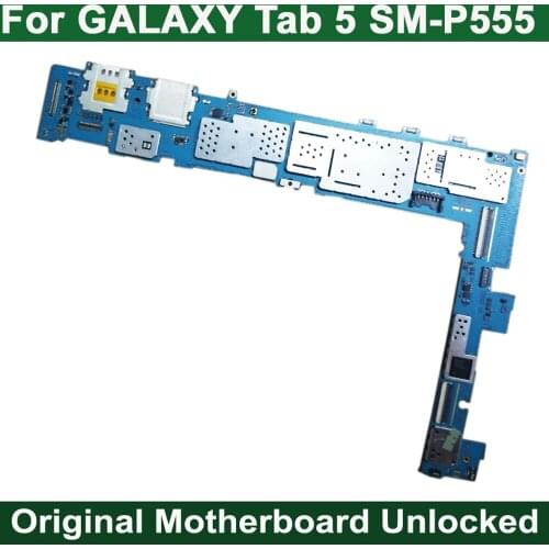 HAOYUAN.P.W Original Full Work Unlock Motherboard Circuits For Samsung Galaxy Tab 5 SM-P555 P555 P550 Electronic Panel Tested