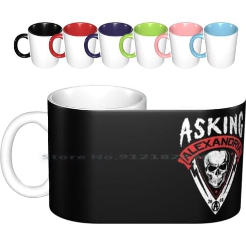 The Anarchy Skull Ceramic Mugs Coffee Cups Milk Tea Mug Asking Lyrics Stand Up And Scream Stepped Up Alexandria Asking Destiny