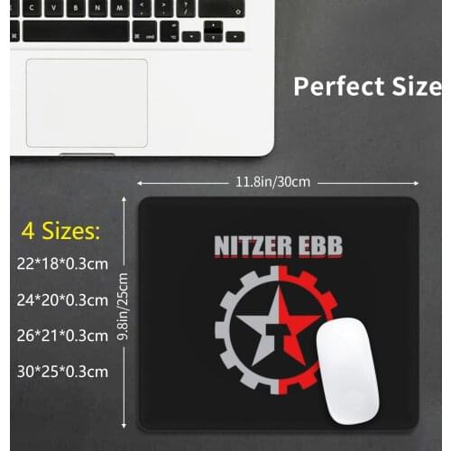 Nitzer Ebb-Ebm Mouse Pad DIY Print Nitzer Ebb Ebm Techno Hard Industrial Music Goth Sinister 90s 80s
