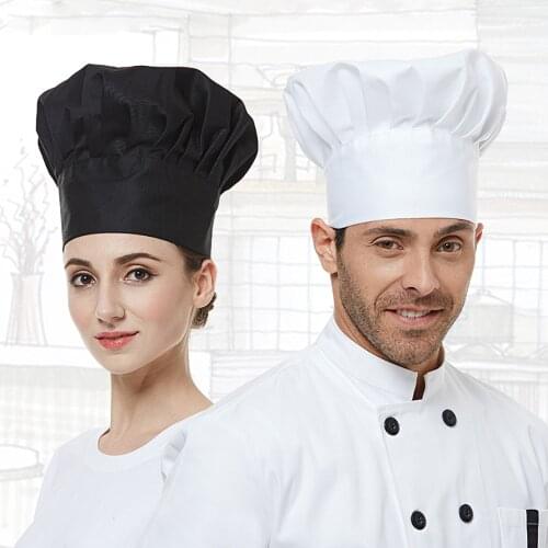 Kitchen hat Wholesale Unisex Fold Chef Cap Hotel Bakery Canteen chefs Mushroom hat High Chef Waiter Hats Adult Restaurant hats