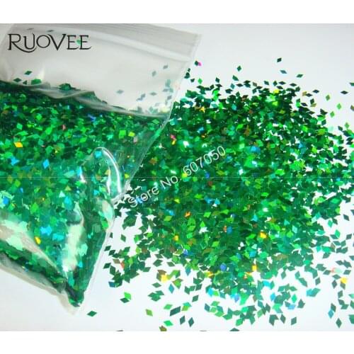 Laser Holographic Dark Green Color 2MM Diamond rhombus Glitter Paillette Spangles Shape for DIY Nail Art Decoration