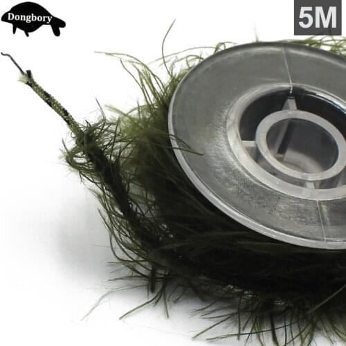 5M Camo Carp Fishing Line Realistic Weed Line Fishing Leadcore Hook Link Leader Weed Effect Lead Core Line Carp Hair Rigs Tackle