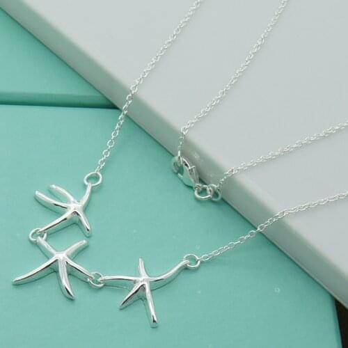 Fashion Jewelry 925 Sterling Silver Necklace Heart Pendant Necklace Silver Chain Woman Wedding Wedding Gift